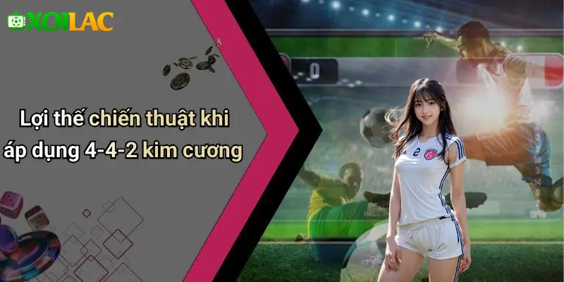 Lợi thế chiến thuật khi áp dụng 4-4-2 kim cương