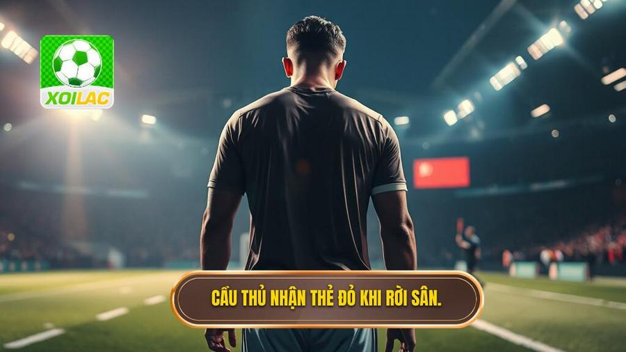 2. Cầu thủ nhận thẻ đỏ khi rời sân.