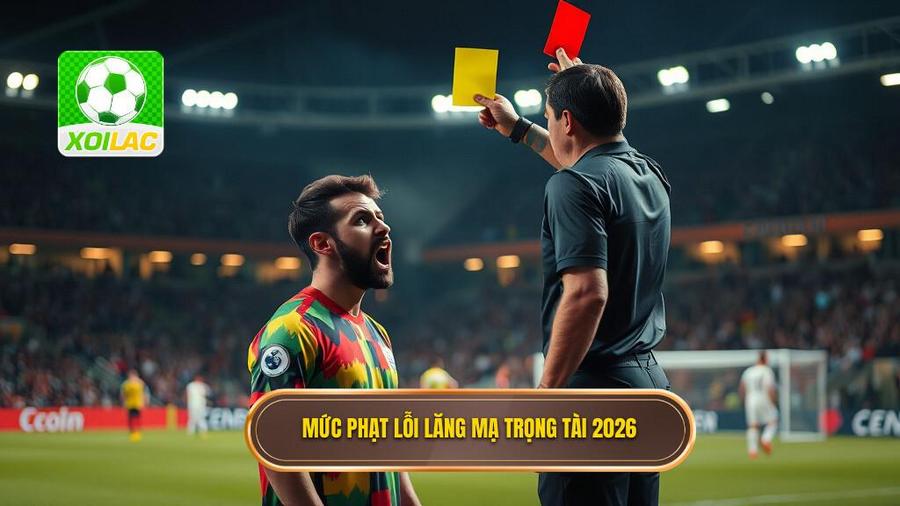 2. Mức phạt lỗi lăng mạ trọng tài 2026
